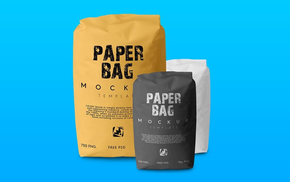 Paper Sack Bag Mockup