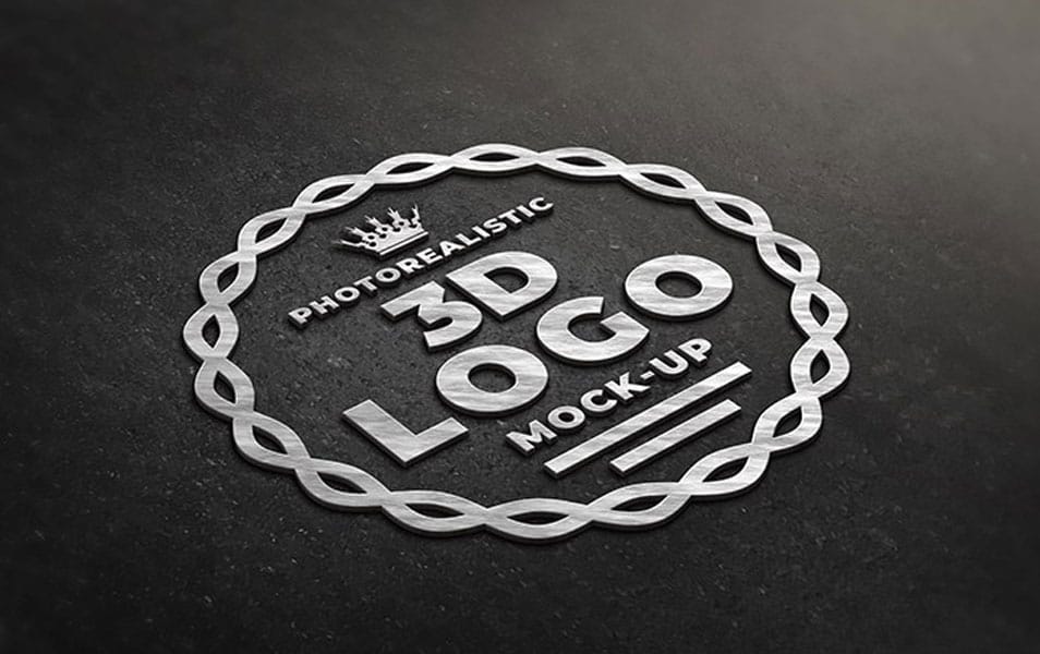 Photorealistic 3D Logo Mockup