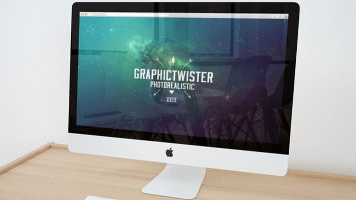 Photorealistic iMac Mockup