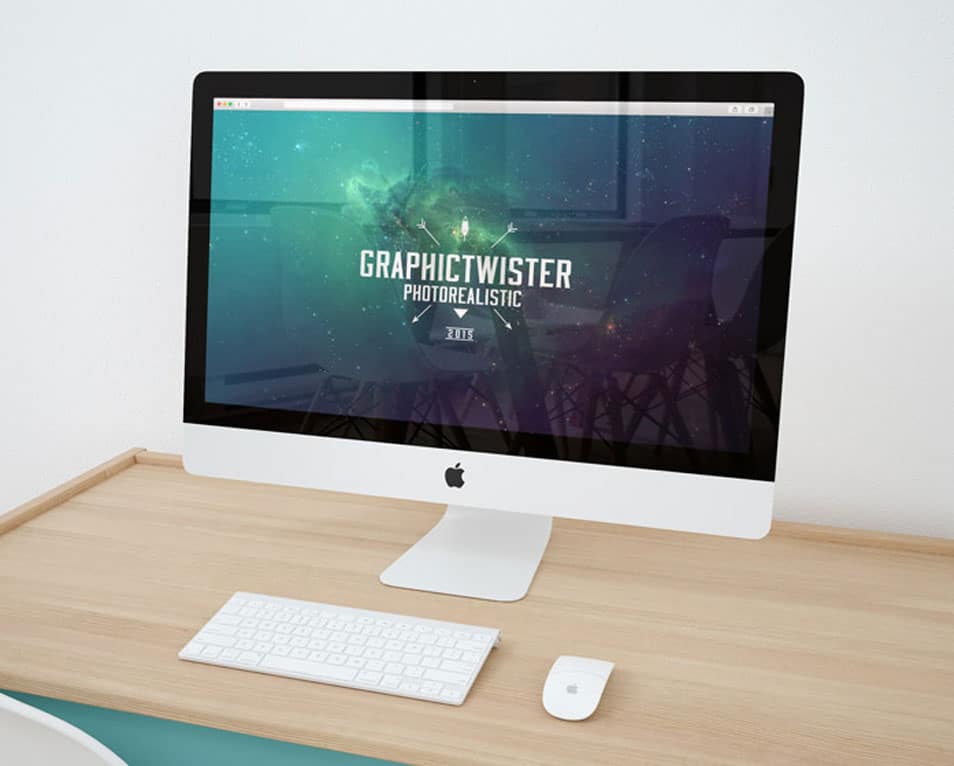 Photorealistic iMac Mockup