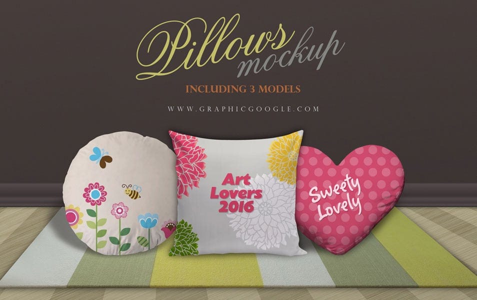 Pillows Mockup with 3 Models