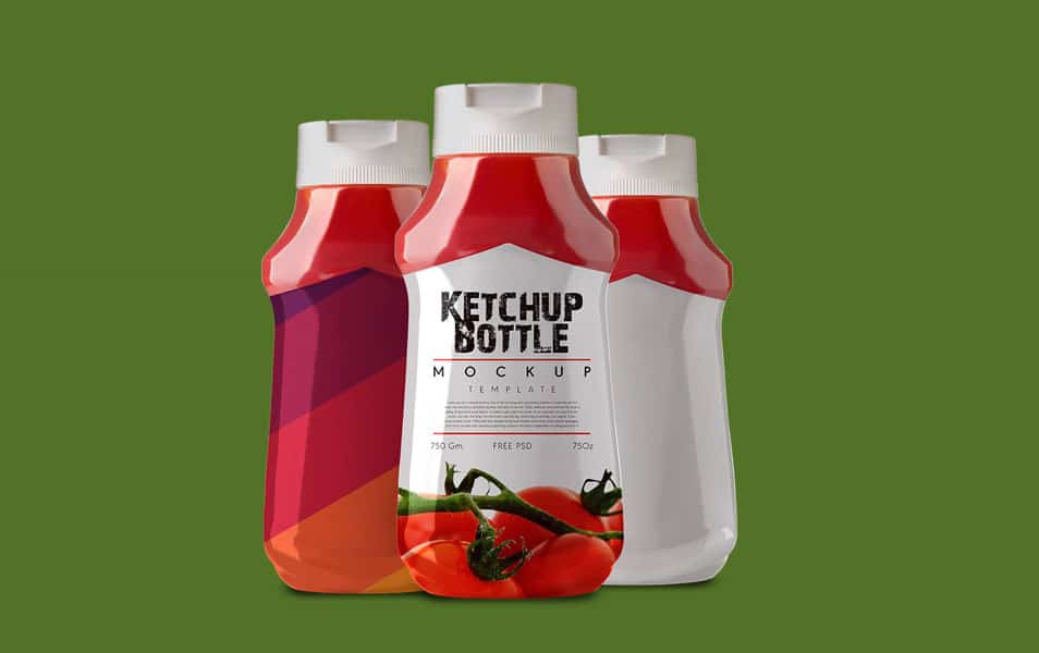 Plastic Ketchup Container Mock up