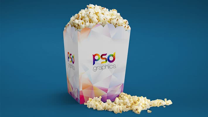 Popcorn Box Mockup Free PSD