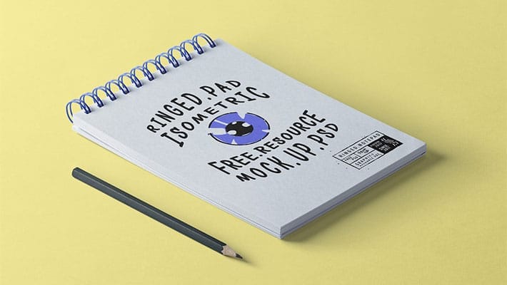 PSD Ringed Notepad Mockup