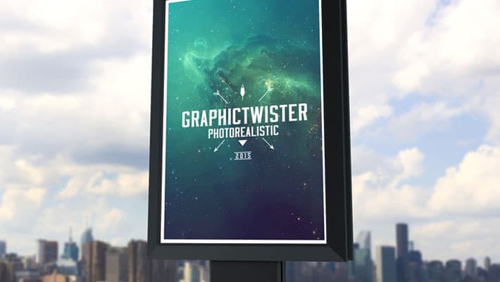 Small Outdoor Billboard Mockup