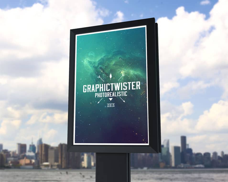 Small Outdoor Billboard Mockup
