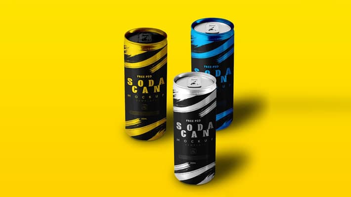 Soda Tin Container Mockup