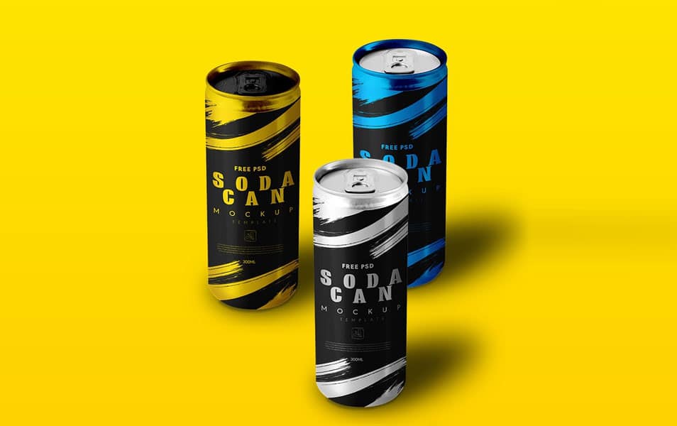 Soda Tin Container Mockup