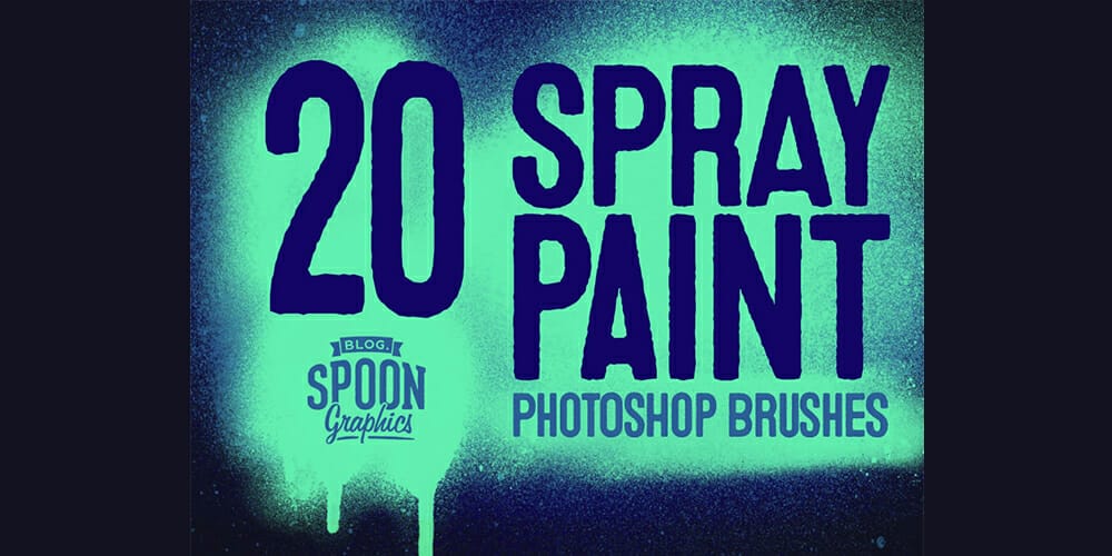 Spray Paint Photoshop Brushes with Splatters