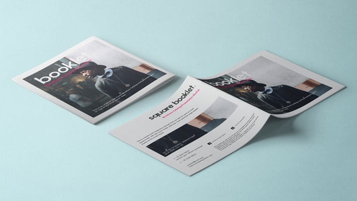 Square PSD Brochure Mockup