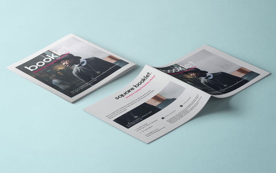 Square PSD Brochure Mockup