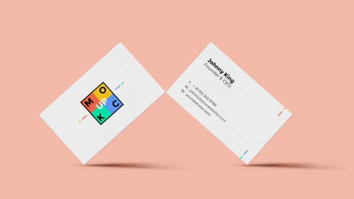 Standing Business Card Mockup