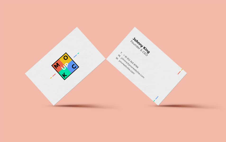 Standing Business Card Mockup