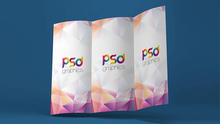 Tri-Fold Brochure Mockup Free PSD