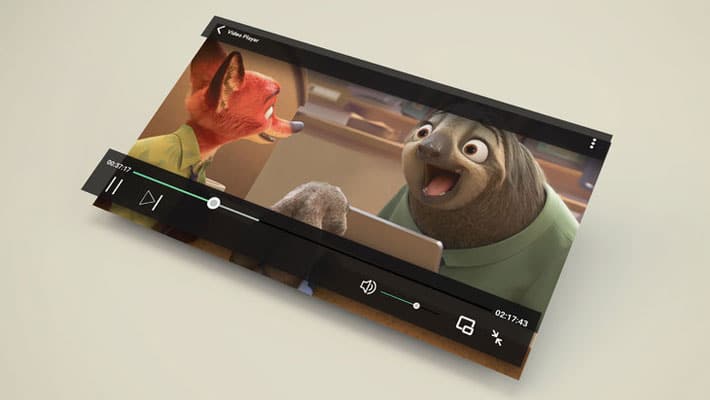 Video Player PSD Mockup