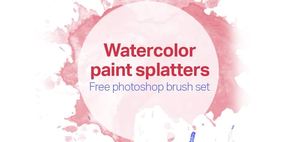 Watercolor Paint Splatters Photoshop Brush