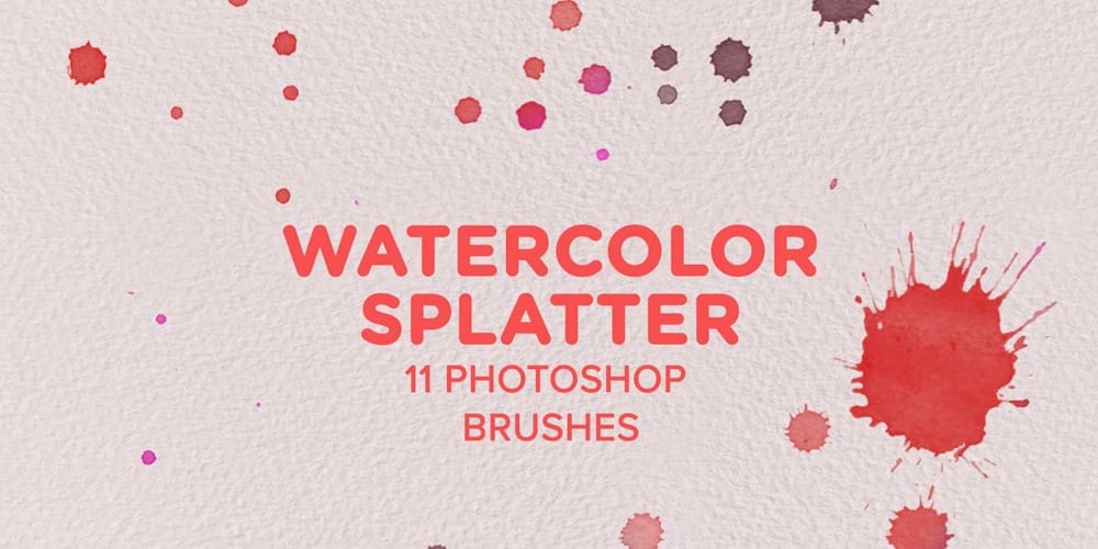 Watercolor Splatter Photoshop Brushes