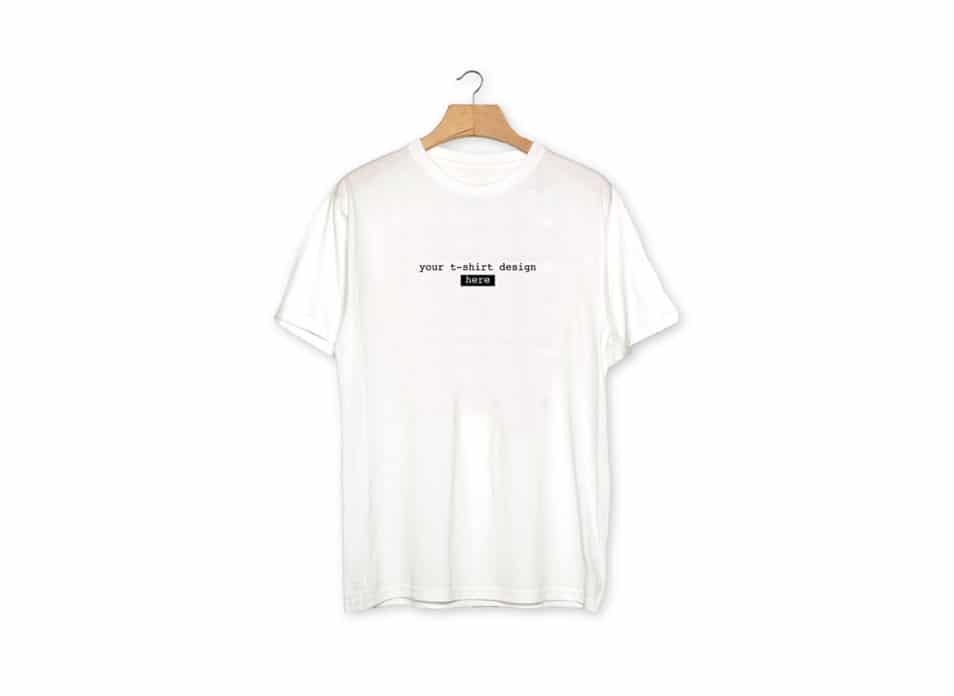 White Realistic T-Shirt Mockup