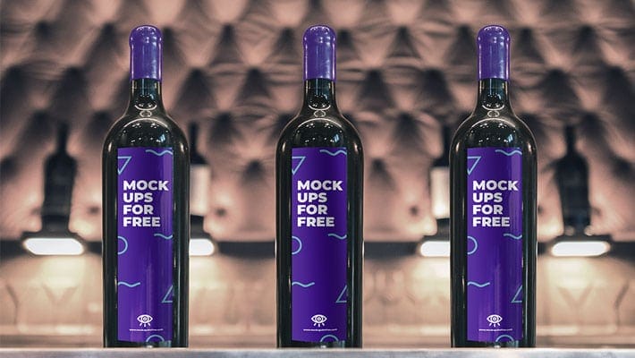 Wine Bottle Mockup