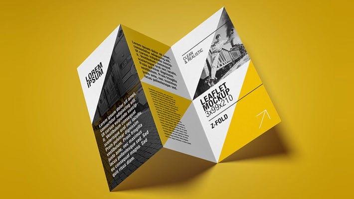 Z Fold Leaflet Mockup