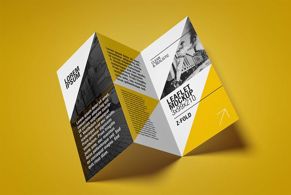 Z Fold Leaflet Mockup