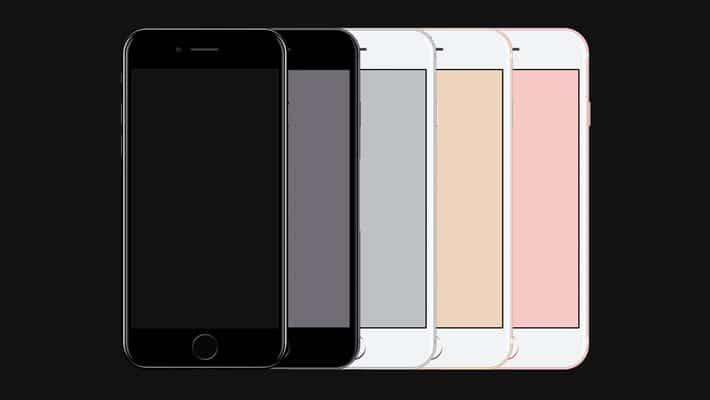 iPhone 7 Free PSD Mockup