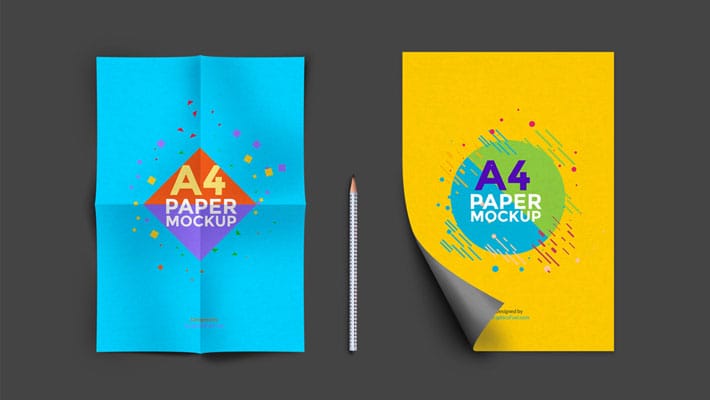 A4 Paper Mockup PSD