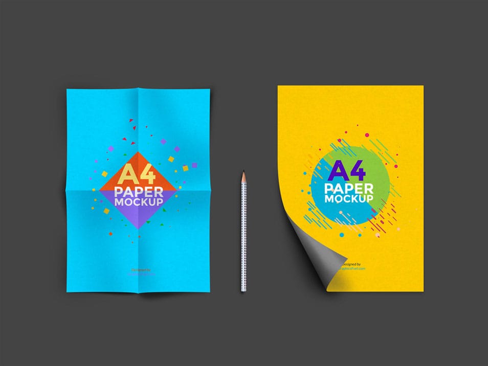 A4 Paper Mockup PSD