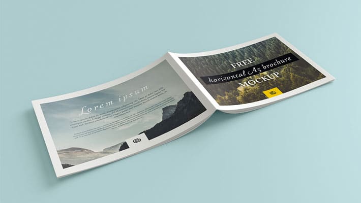 A5 Horizontal Brochure Mockup
