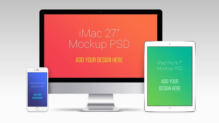 Apple Devices PSD Mockup Templates