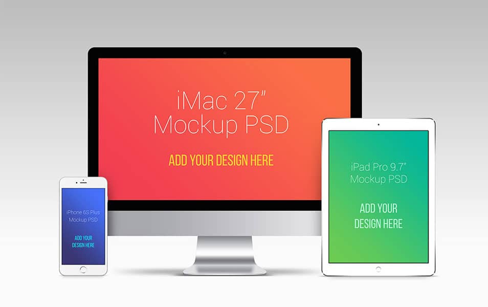 Apple Devices PSD Mockup Templates