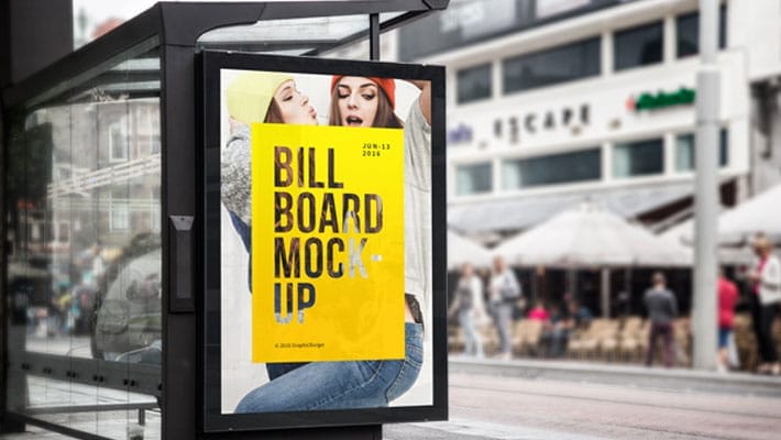 Bus Stop Billboard MockUp