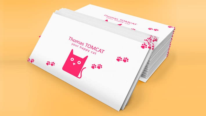 Business Card Stack Mock-up