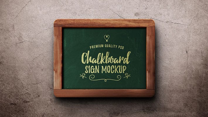 Chalkboard Sign PSD Mockup