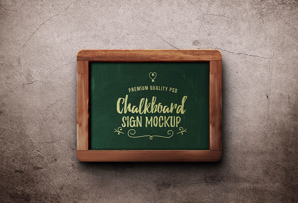 Chalkboard Sign PSD Mockup