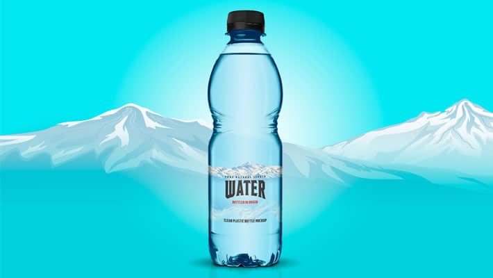 Clear Plastic Bottle Mockup