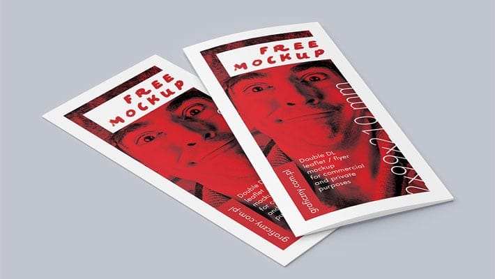 Double DL Leaflet Mockup