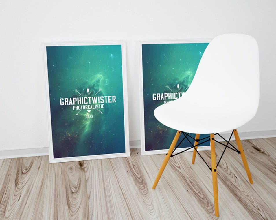 Double Poster Frame Mockup