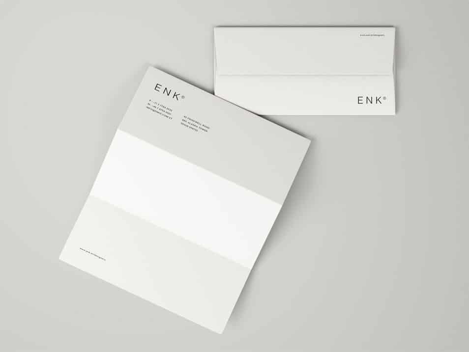 Envelope and A4 Folded Letterhead Mockup