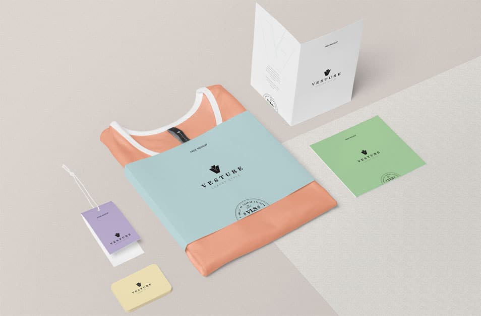 Free Fashion Branding Mockup Scene