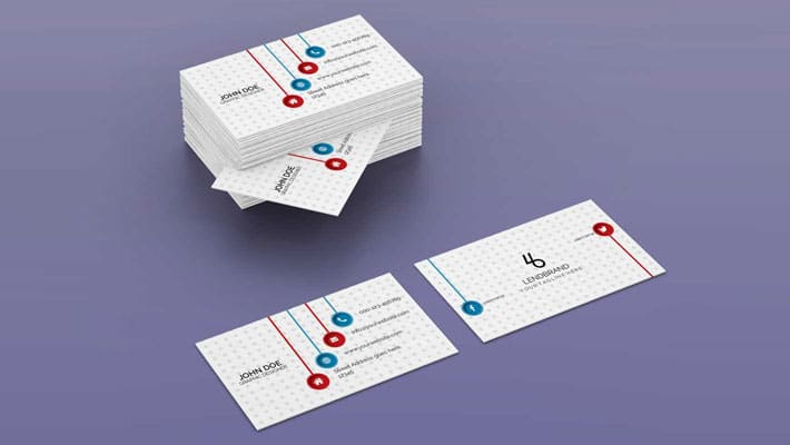 Free Horizontal Bulk Business Card PSD Mockup