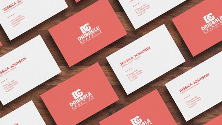 Free Isolated Business Card Mockup