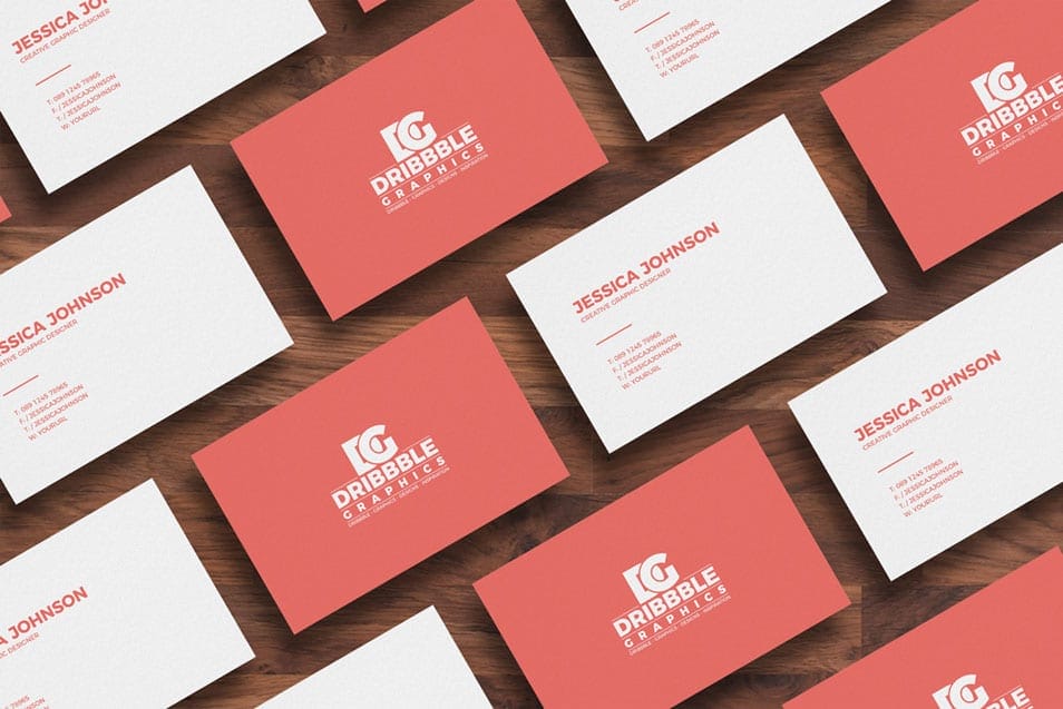 Free Isolated Business Card Mockup