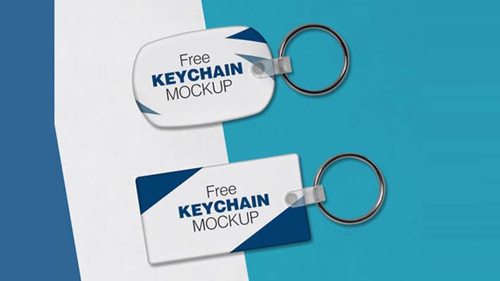 Free Keychain / Key Ring Mock-up PSD