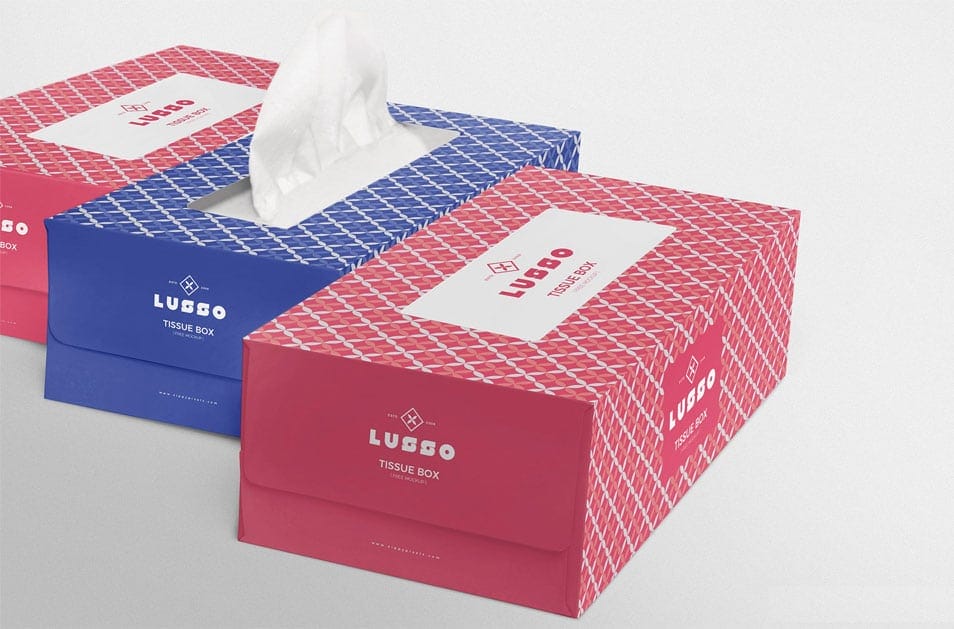 Free Luxury Tissue Box Mockup