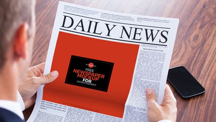 Free Newspaper MockUp For Advertisement