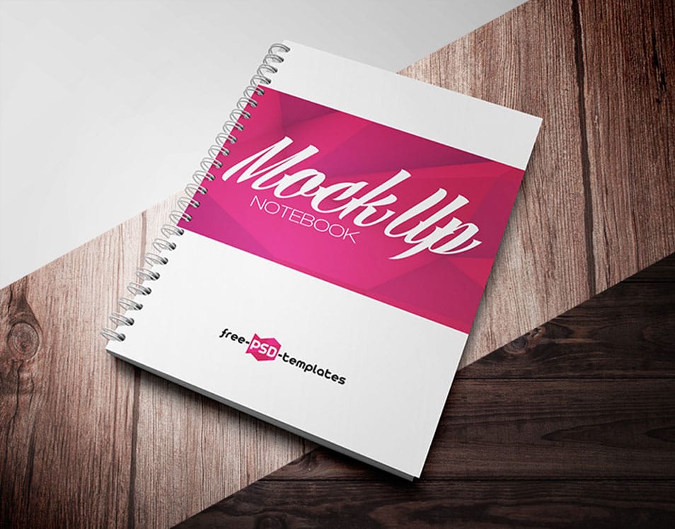 Free Notebook Mock-up in PSD
