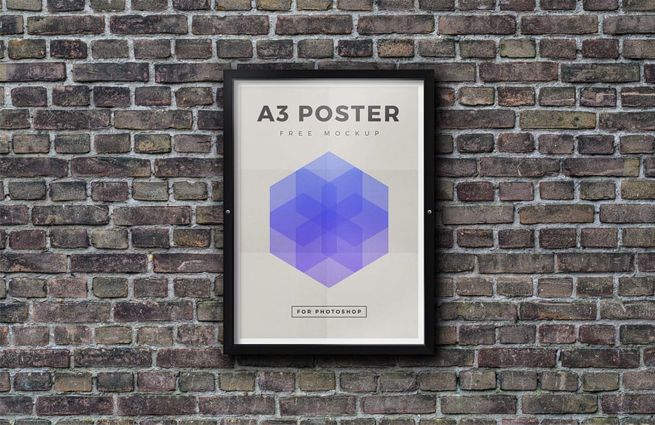 Free Outdoor Framed Poster Mockup