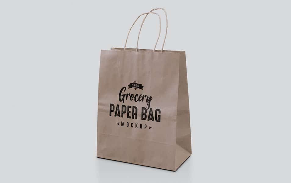 Free Paper Bag Mockup