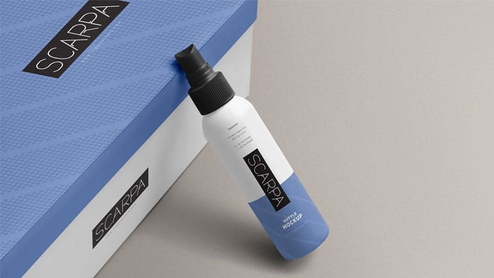 Free Plastic Spray Bottle Mockup